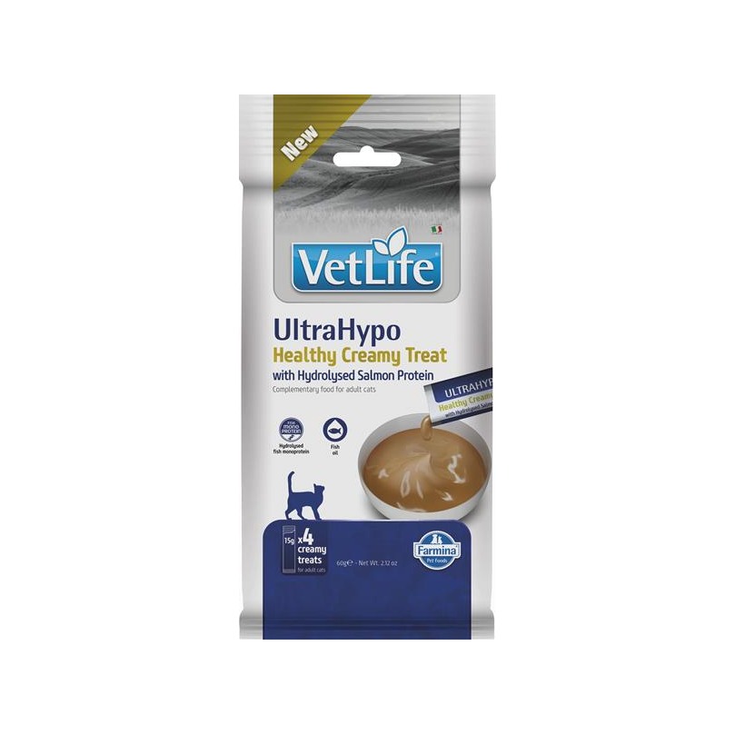 Pamlsok Farmina Creamy Vet Life Cat Ultrahypo with Hydrolysed Salmon Protein 60 g